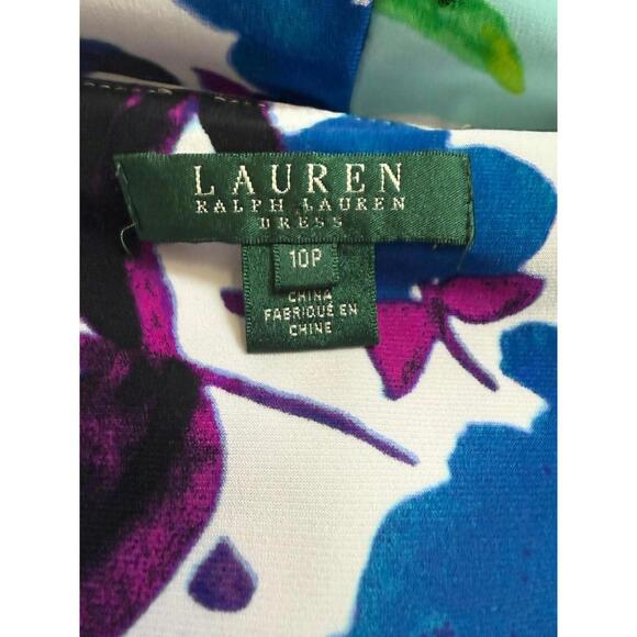 Lauren Ralph Lauren Floral Print Dress Size 10P - Picture 3 of 4